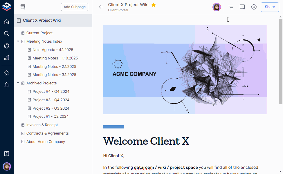 Client Portal for Payments and Document Sharing